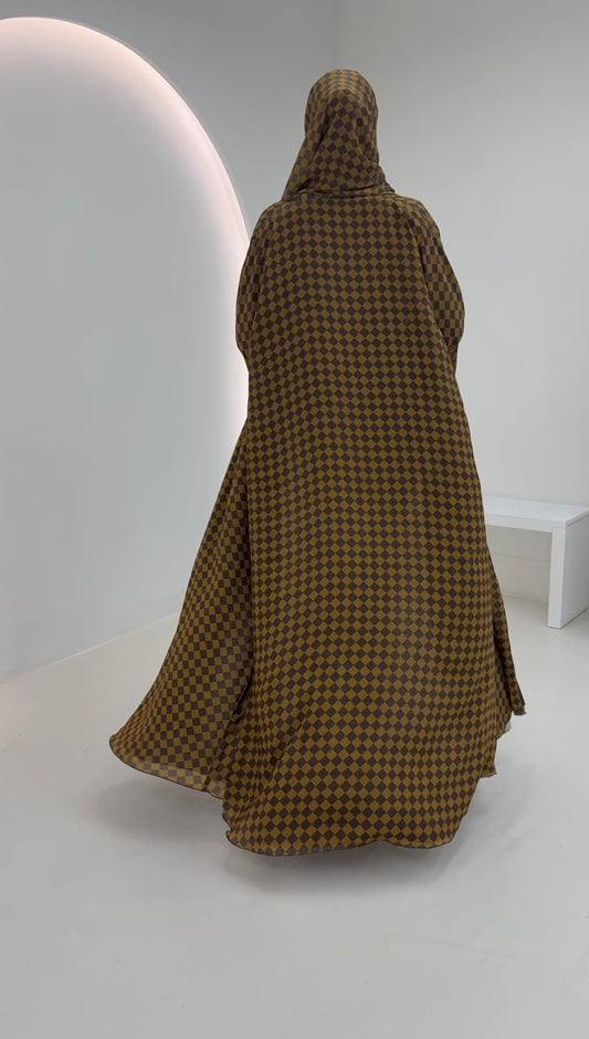 Mustard Taupe Check